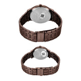 Timex Round 42mm Brown Dial Analog Pair Watch - TW00PR364