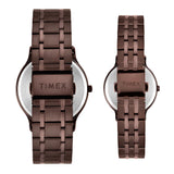 Timex Round 42mm Brown Dial Analog Pair Watch - TW00PR364