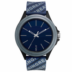 Helix By Timex Blue Round Analog Silicone Watch Men -TW042HG06 - KRISHNA WATCH COMPANY