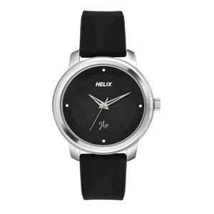 Helix By Timex Black Round Analog Silicone Watch Women -TW048HL16 - KRISHNA WATCH COMPANY
