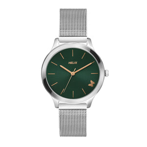 Helix By Timex Green Round Analog Stainless Steel Watch Women -TW055HL03 - KRISHNA WATCH COMPANY