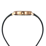 Helix By Timex Rose Gold Round Analog Leather Watch Women -TW060HL02T