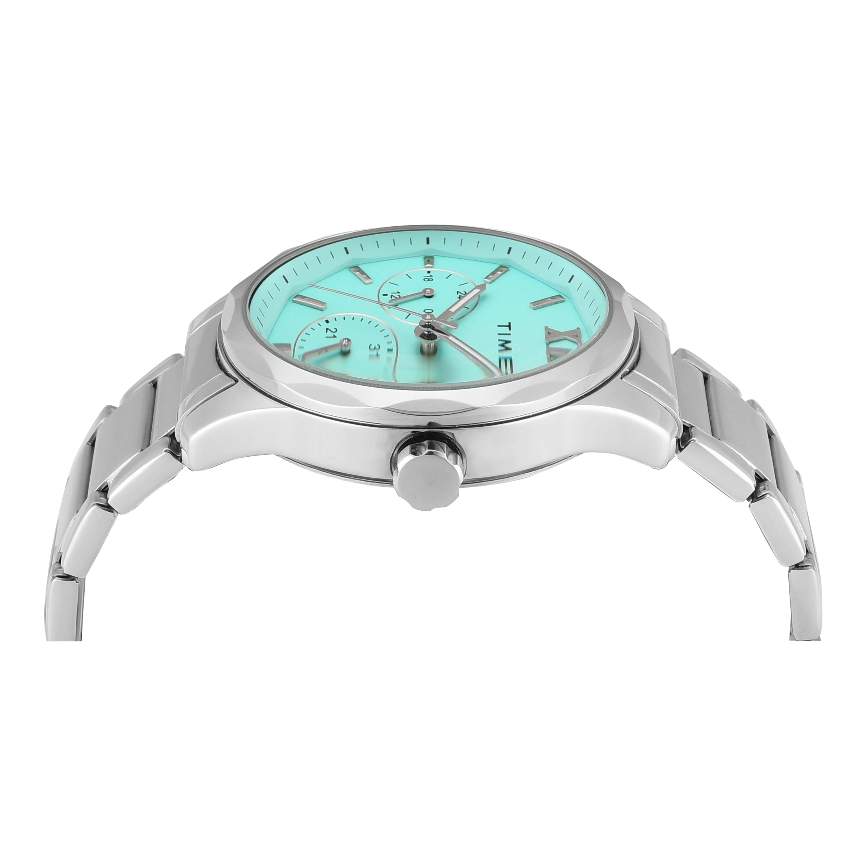 Timex Chrono Tiffany Blue Round Dial Men's Watch - TW0TG7639