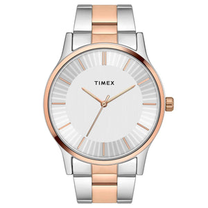 Timex 3 Hands Analog Silver Dial Men Watch - TW0TG8308 - KRISHNA WATCH COMPANY