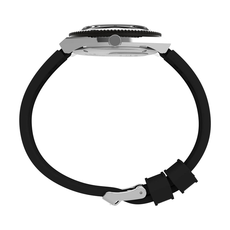 Q Timex Black Round Dial Analog Men's Watch - TW2V32000U9