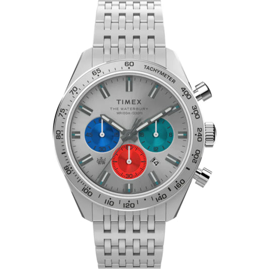 Timex Waterbury Chronograph 41mm Stainless Steel Bracelet Watch