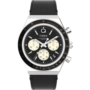 Timex Q Black Round Dial Analog Men's Watch - TW2V42700U9 - KRISHNA WATCH COMPANY