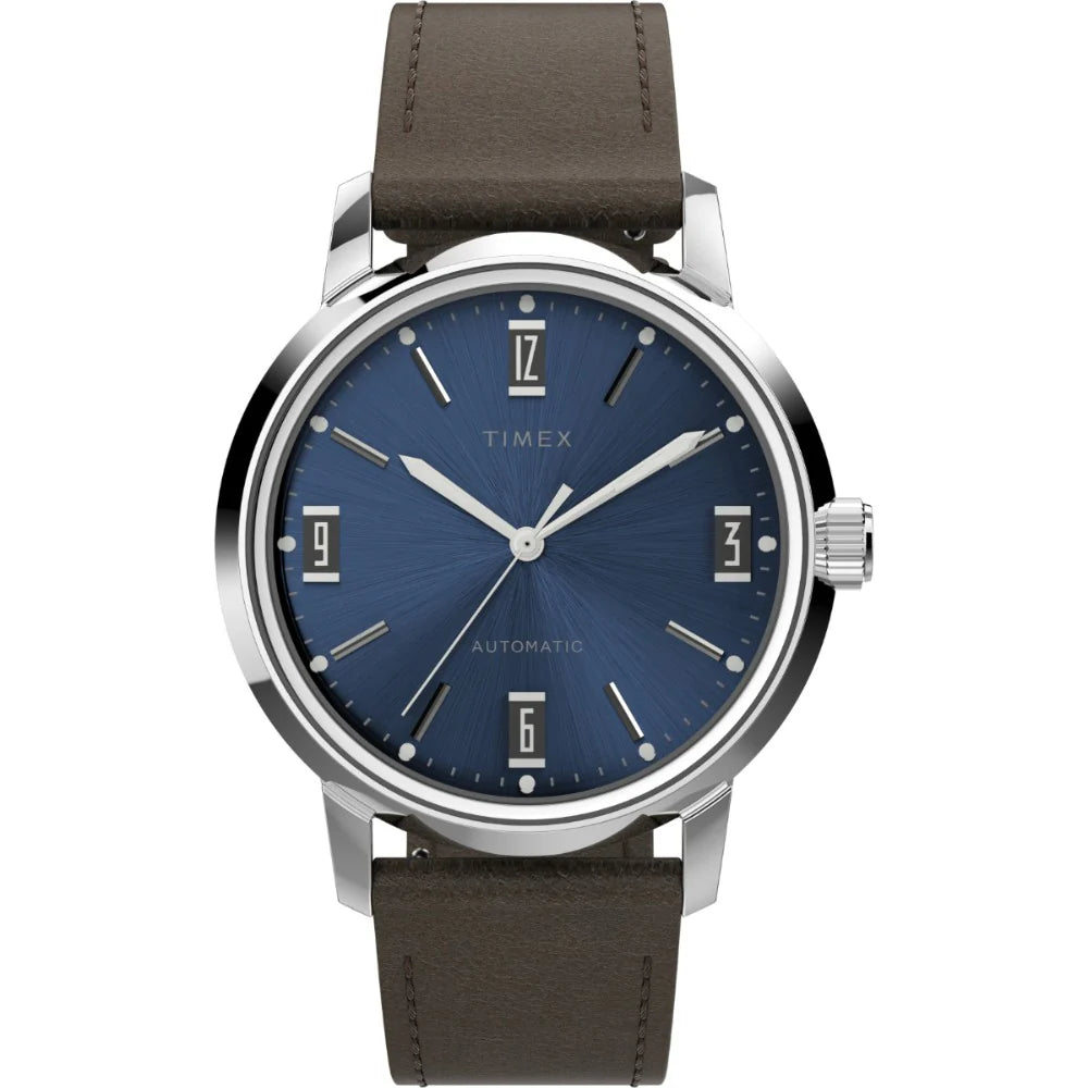 TIMEX Marlin Automatic 40mm Leather Strap Watch TW2V44500U9