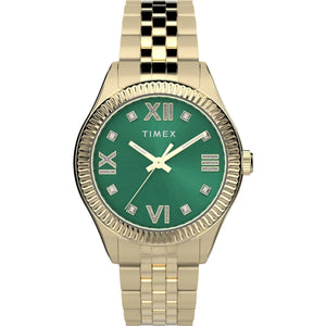 Timex Trend Women Green Round Stainless Steel Dial Analog Watch - TW2V45500UJ - KRISHNA WATCH COMPANY