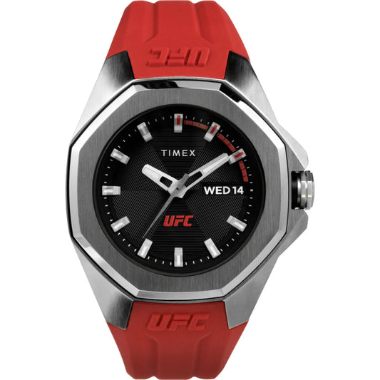Timex UFC Pro 45mm Silicone Strap Watch TW2V57500X6