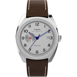 Timex Men Silver-Tone Stainless Steel Round Dial Mechanical Watch-TW2V62000U9 - KRISHNA WATCH COMPANY