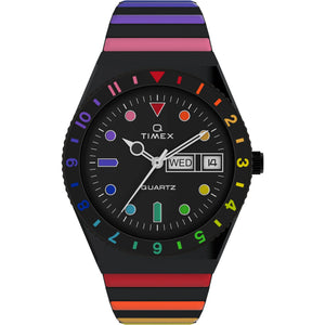 TIMEX Q Timex Women Black Round Dial Analog Watch - TW2V65900UJ - KRISHNA WATCH COMPANY