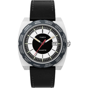 Q Timex Black Tonneau Dial Analog Men's Watch - TW2V69500U9 - KRISHNA WATCH COMPANY