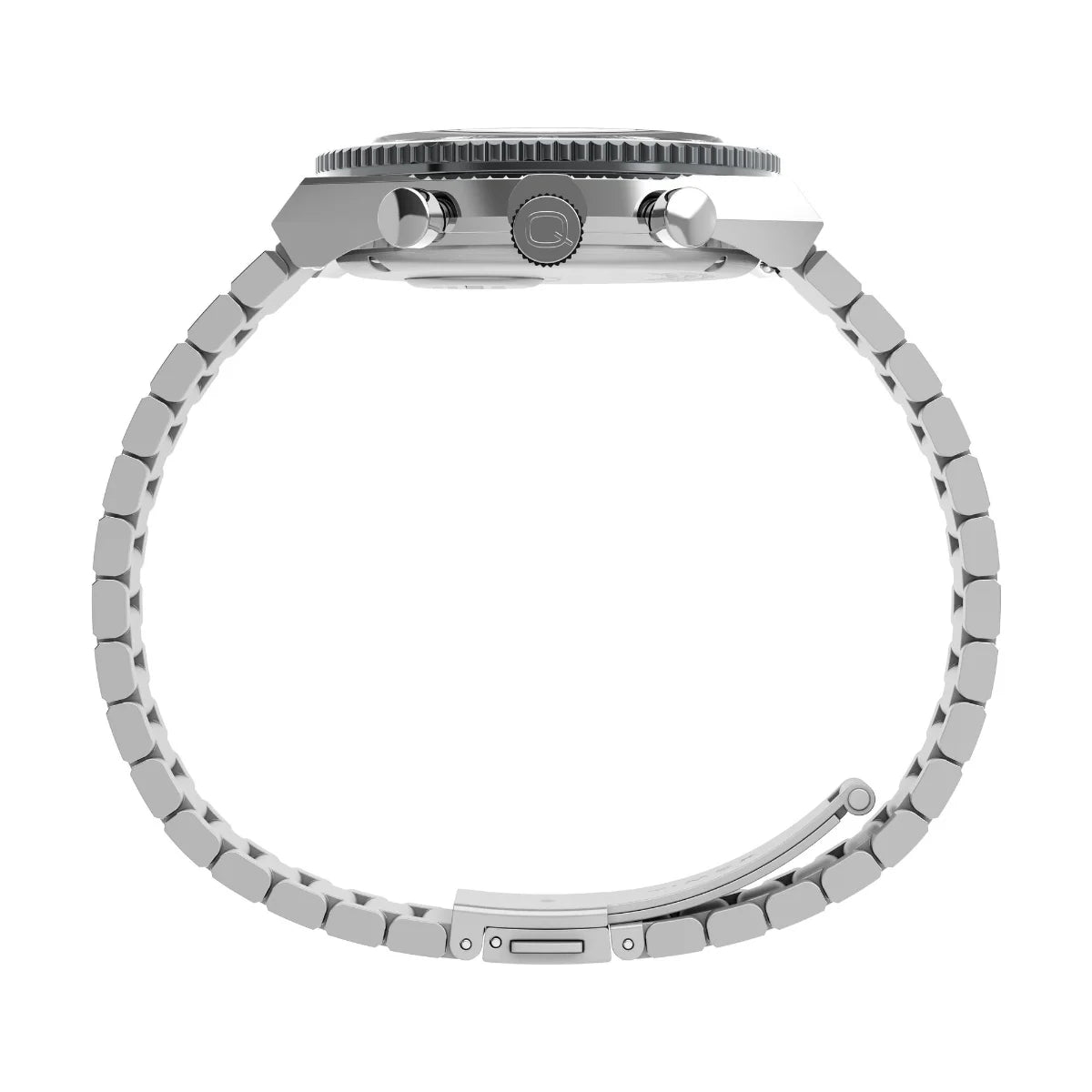 TIMEX Q Timex 3-Time Zone Chronograph 40mm Stainless Steel Bracelet Watch TW2V69800UJ