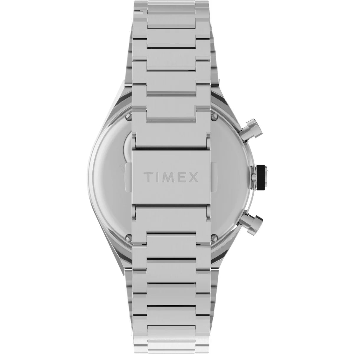 TIMEX Q Timex 3-Time Zone Chronograph 40mm Stainless Steel Bracelet Watch TW2V69800UJ