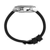 Timex Q Timex 3-Time Zone Chronograph 40mm Synthetic Rubber Strap Watch TW2V70200UJ