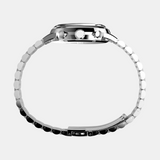 Timex Marlin PANDA Men Silver-Tone Analog Round Stainless Steel Dial Watch