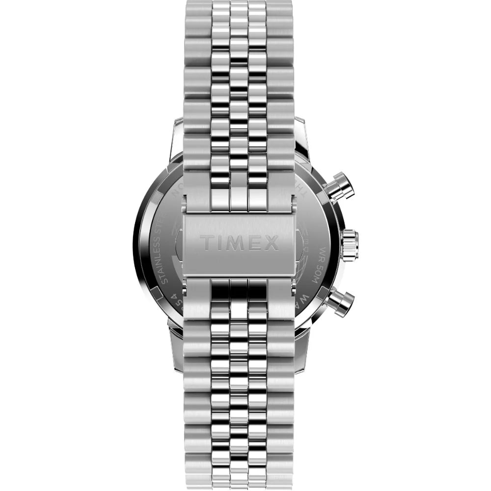 TIMEX marlin PANDA Men Silver-Tone Analog Round Stainless Steel Dial Watch - TW2W10400UJ