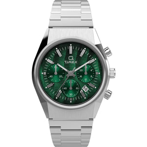 TIMEX Q TIMEX Men Green Round Dial Analog Watch - TW2W33600UJ - KRISHNA WATCH COMPANY