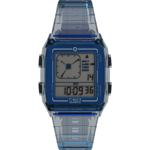 Q Timex Grey Rectangle Dial Digital Unisex Watch - TW2W45100UJ - KRISHNA WATCH COMPANY