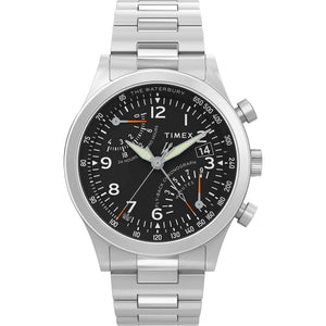 TIMEX Waterbury Traditional Fly Back Chronograph 43mm Stainless Steel Bracelet Watch TW2W47800UJ - KRISHNA WATCH COMPANY
