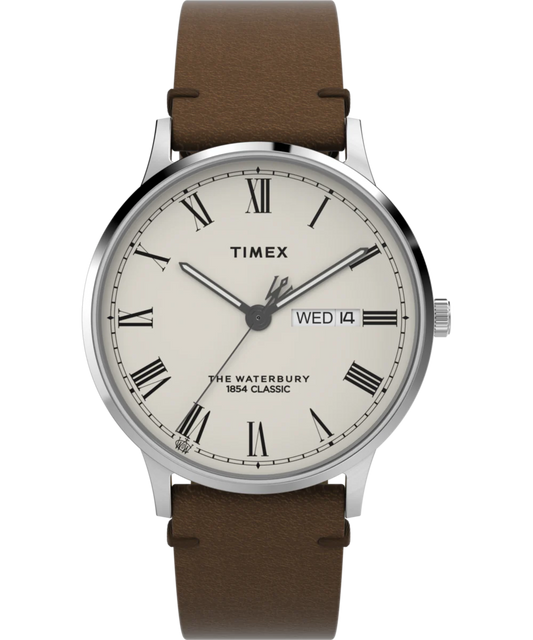 TIMEX Waterbury Classic 40mm Leather Strap Watch TW2W50600UJ