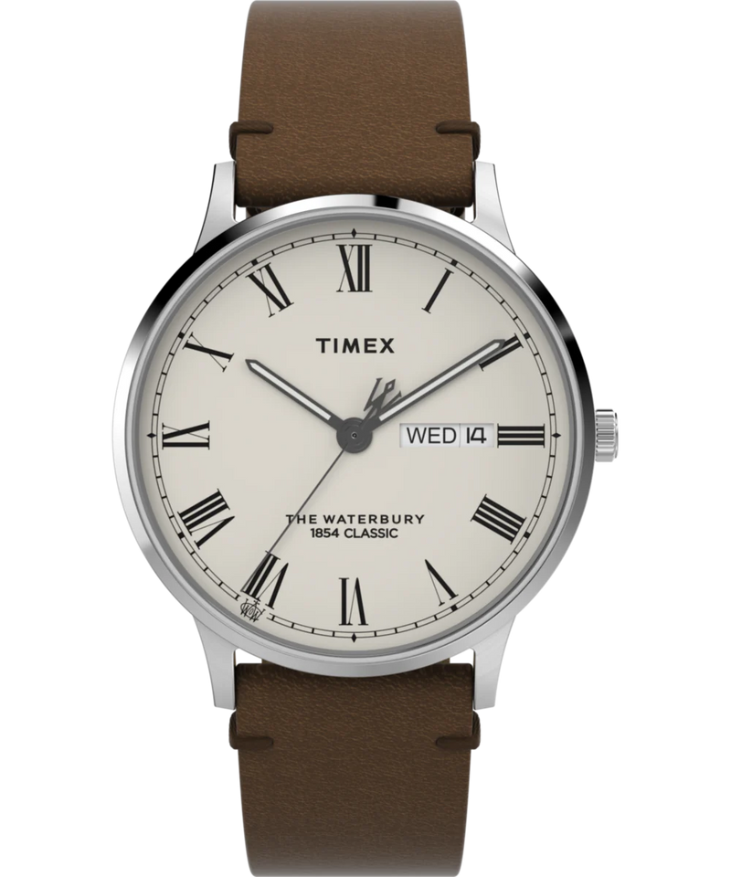 TIMEX Waterbury Classic 40mm Leather Strap Watch TW2W50600UJ