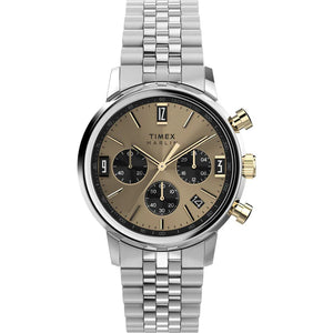 TIMEX Marlin PANDA Men Champagne Round Dial Analog Watch - TW2W60100UJ - KRISHNA WATCH COMPANY