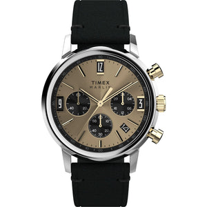TIMEX Marlin PANDA Men Champagne Round Dial Analog Watch - TW2W60300UJ - KRISHNA WATCH COMPANY