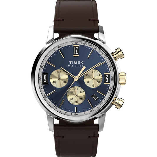 TIMEX Marlin PANDA Men Blue Round Dial Analog Watch - TW2W60400UJ