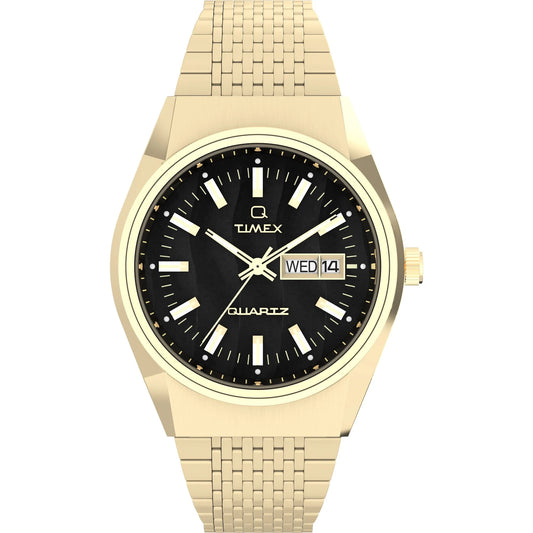 Timex Q TIMEX Men Black Round Dial Analog Watch - TW2W62500UJ