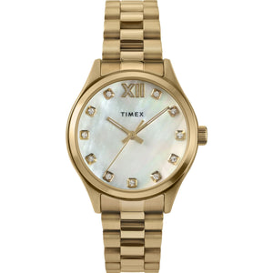 TIMEX Trend Women Mother of Pearl White Round Dial Analog Watch - TW2W85400UJ - KRISHNA WATCH COMPANY