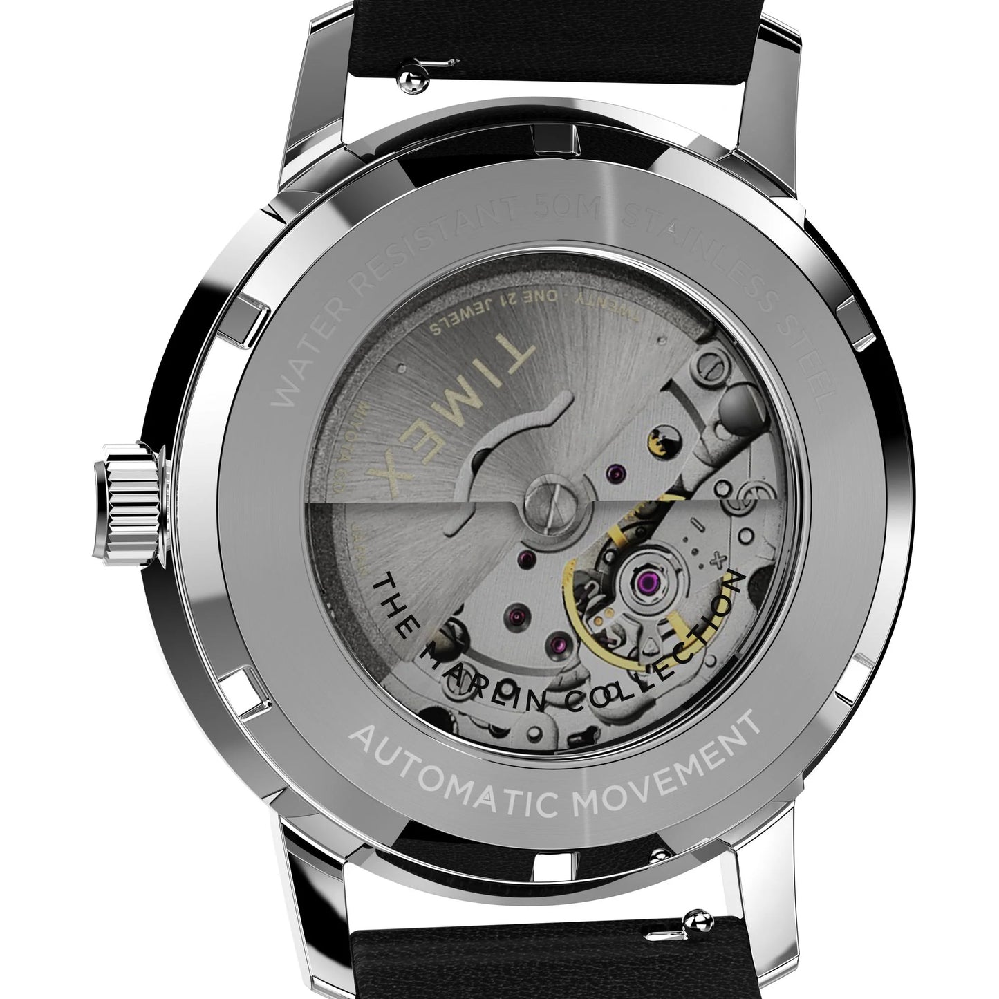 TIMEX Marlin Blue Round Dial Mechanical Automatic Men's Watch TW2W93100UJ