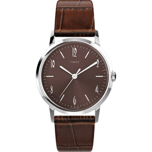 TIMEX Marlin Brown Round Dial Mechanical Automatic Men's Watch - TW2W93300UJ - KRISHNA WATCH COMPANY