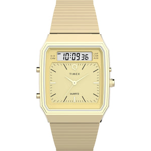 Q Timex Champagne Rectangle Dial Ana-Digital Men's Watch - TW2Y06000UJ - KRISHNA WATCH COMPANY