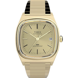 Timex Q E Line reissue Men Champagne Rectangle Dial Automatic Analog Watch - TW2Y07200UJ - KRISHNA WATCH COMPANY