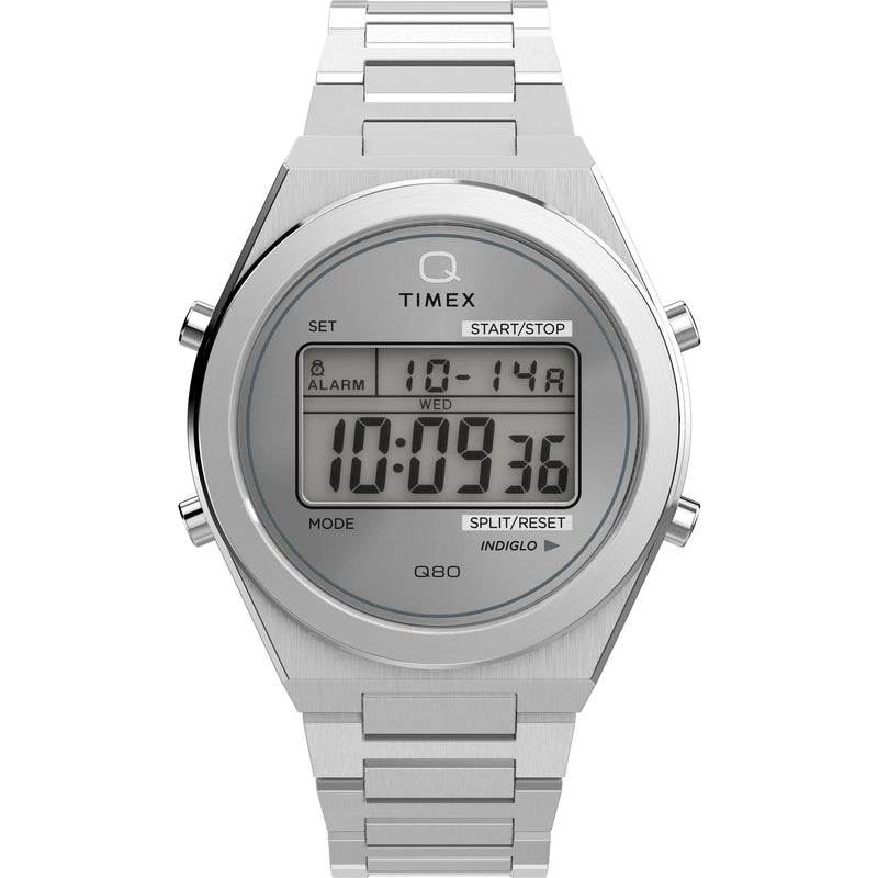 Timex Q Grey Round Dial Digital Men's Watch - TW2Y09800UJ