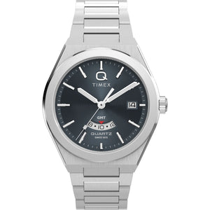 Timex Q Black Round Dial Analog Men's Watch - TW2Y12100UJ - KRISHNA WATCH COMPANY