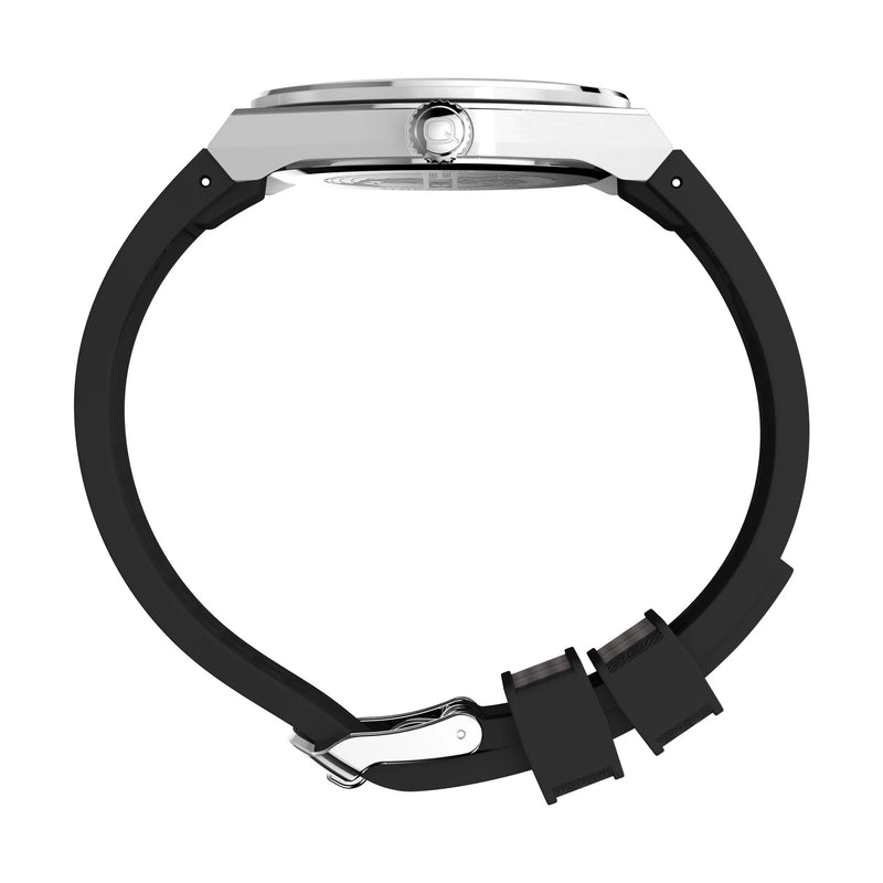 Q Timex Silver-Tone Round Dial Analog Men's Watch - TW2Y12200UJ