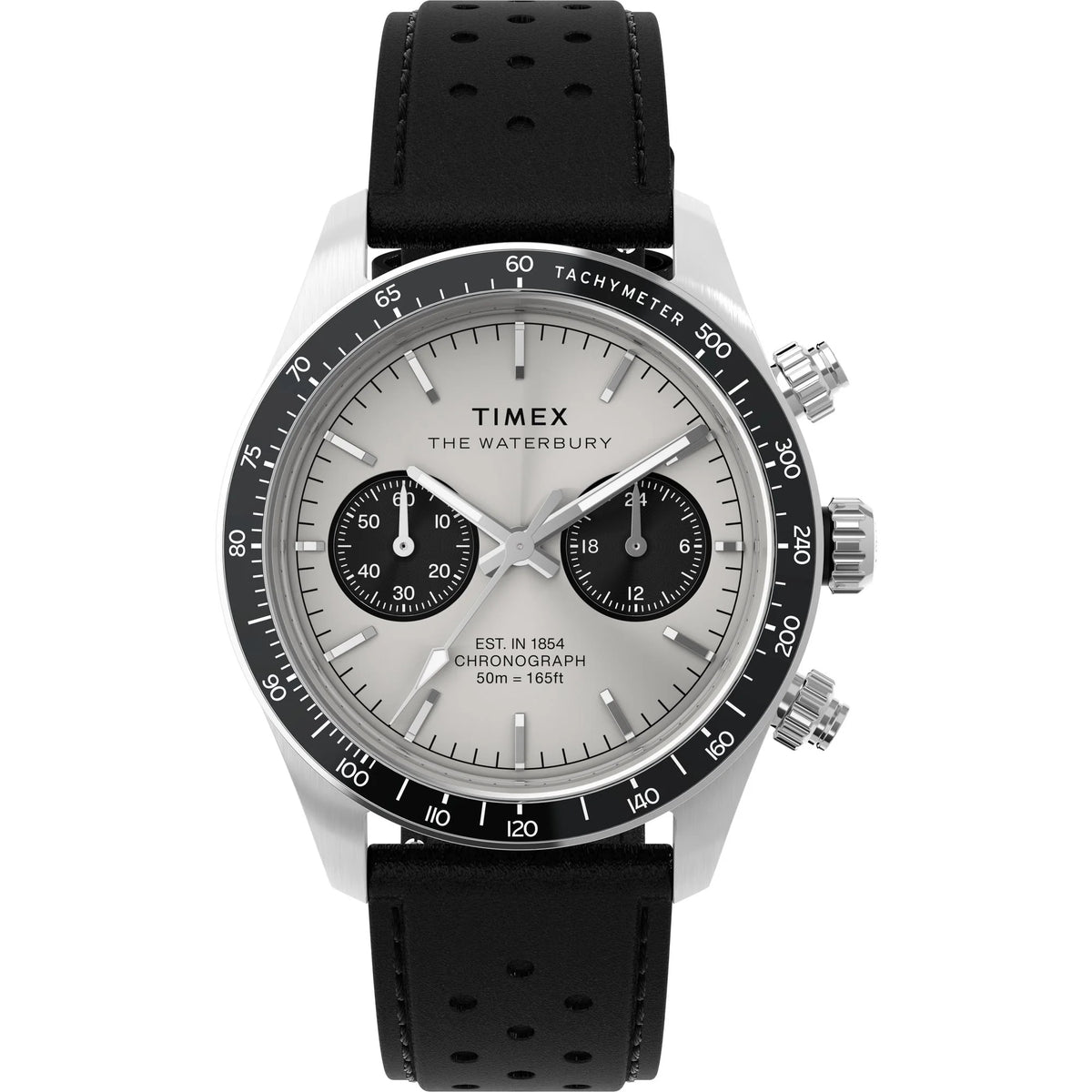 TIMEX Waterbury Silver-Tone Round Dial Analog Men's Watch - TW2Y19300UJ