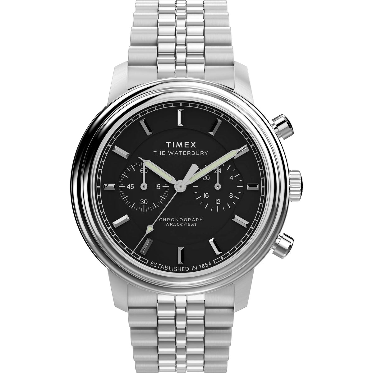 TIMEX Waterbury Black Round Dial Analog Men's Watch - TW2Y23400UJ - KRISHNA WATCH COMPANY