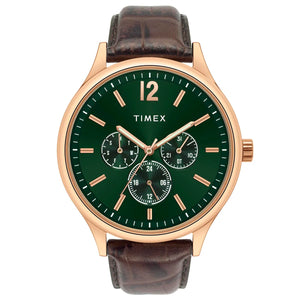 Timex Men Green Round Dial Analog Watch - TWEG18434 - KRISHNA WATCH COMPANY