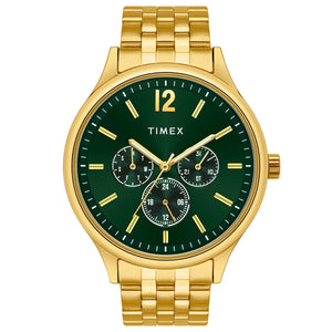 Timex Men Green Round Dial Analog Watch - TWEG18435 - KRISHNA WATCH COMPANY