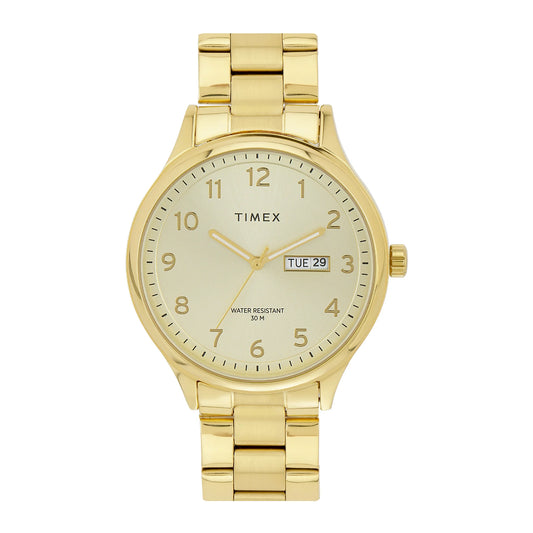 TIMEX Men Champagne Round Dial Analog Watch - TWEG18442