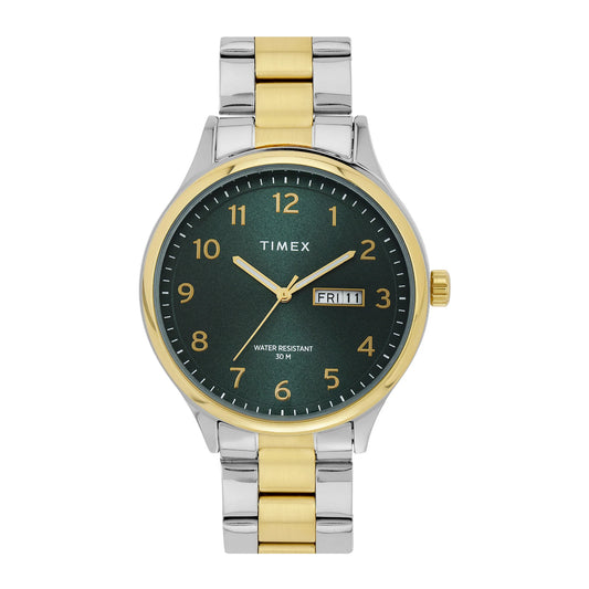 Timex Full Arabic Green 43mm Dial  Astrological  Men's Watch TWEG18443