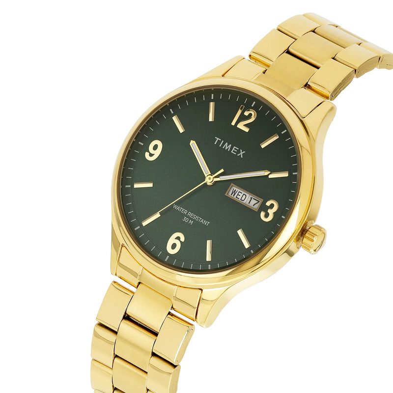 Timex Green Dial St Steel Bracelet  Astrological  Men's Watch - TWEG18445