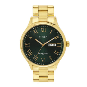 Timex Green Dial Roman Numeral Astrological Watch - TWEG18446 - KRISHNA WATCH COMPANY