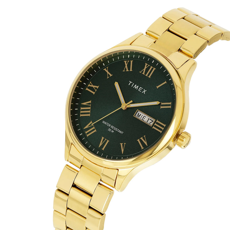 Timex Full Roman Green 43mm Dial  Astrological  Men's Watch - TWEG18446