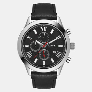 Timex Men Brass Dial & Leather Straps Analogue Chronograph Watch - TWEG18509 - KRISHNA WATCH COMPANY