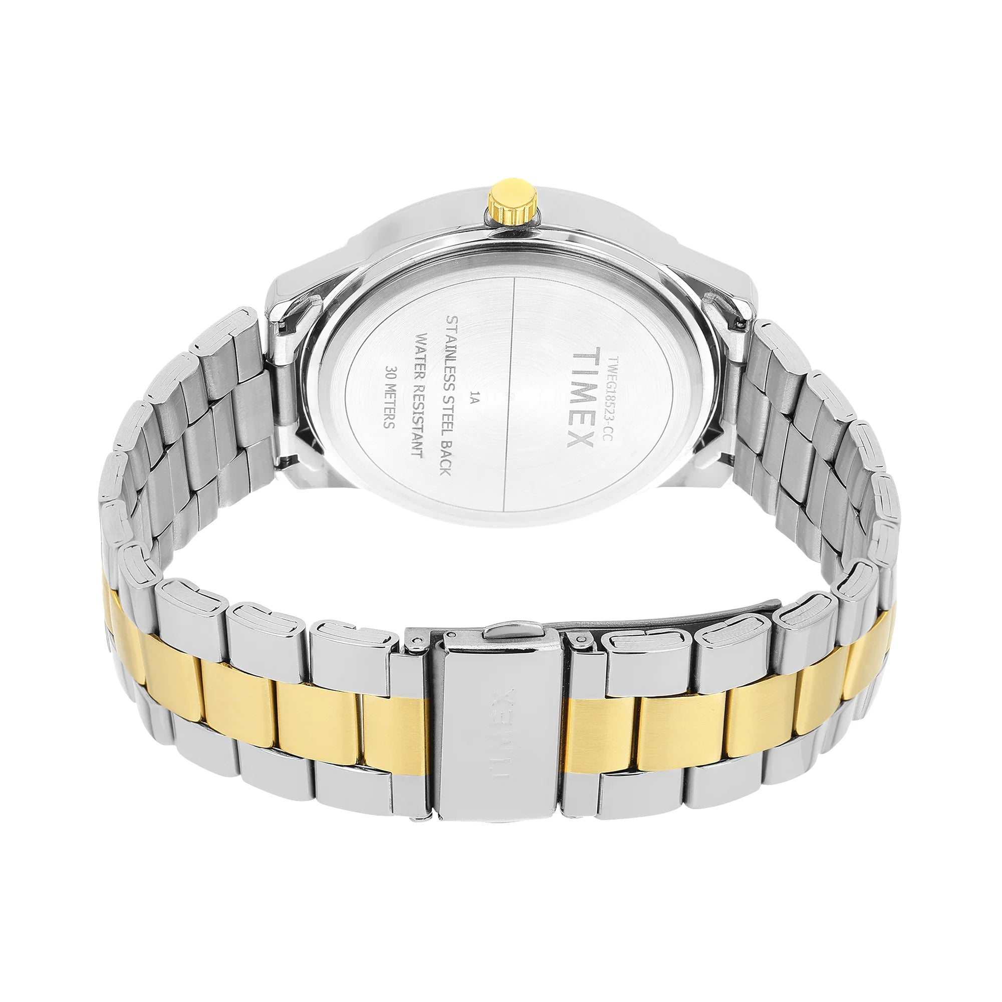 Timex Round Silver 45mm Dial Men's Watch - TWEG18523